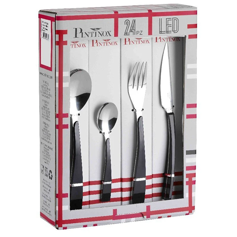 Led Servizio Posate In Acciaio Inox - Set 24 Pz