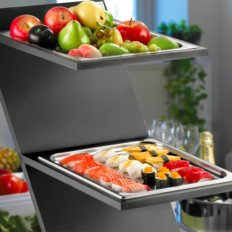 Buffet Alzata In Acciaio Inox