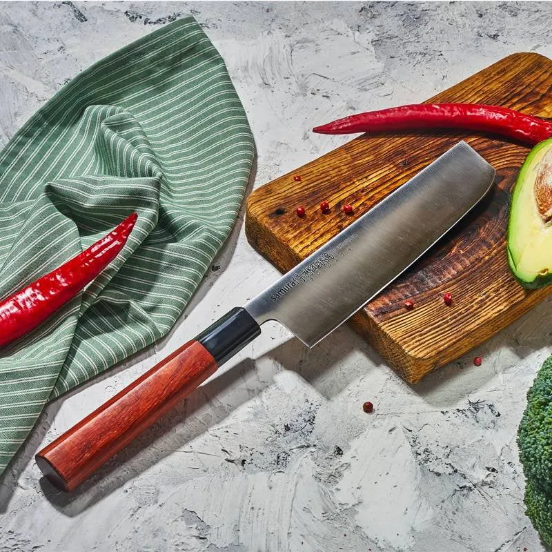 17.2 cm - Okinawa Coltello Nakiri In Acciaio Inox