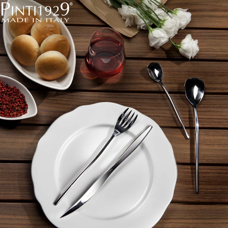 Tulipani Servizio Posate In Acciaio Inox - Set 24 Pz