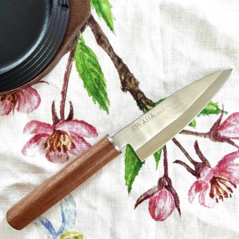 15 cm - Asia Coltello Deba In Acciaio Inox, Legno
