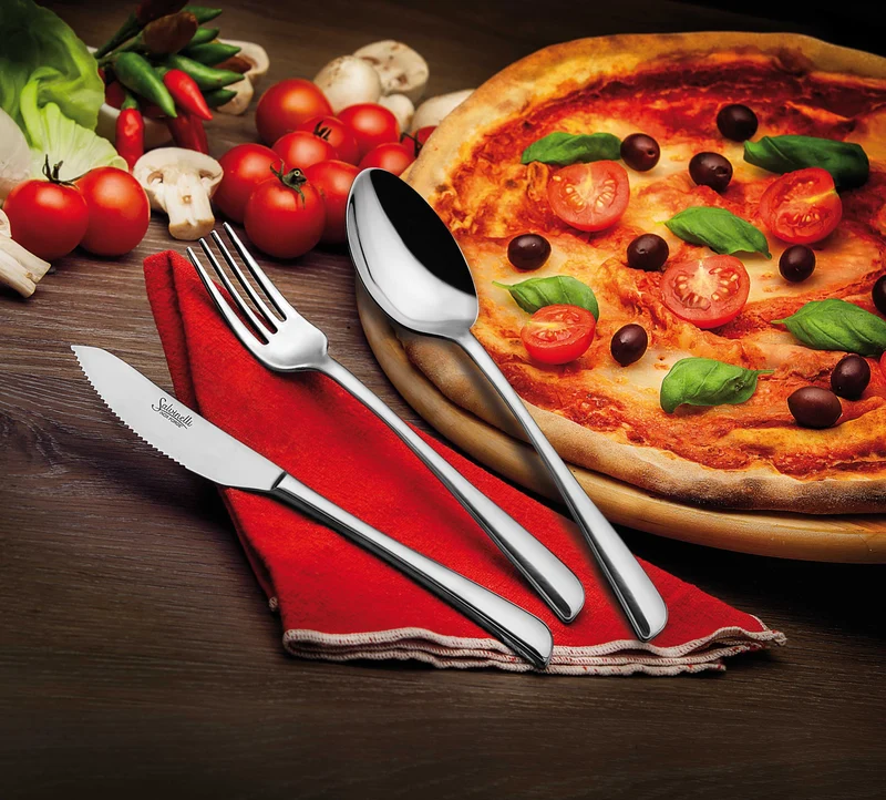 Perpizza Coltello Tavola In Acciaio Inox - Set 12 Pz
