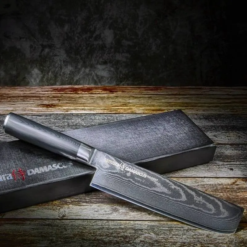 16.7 cm - Damascus Coltello Nakiri In Acciaio di Damasco