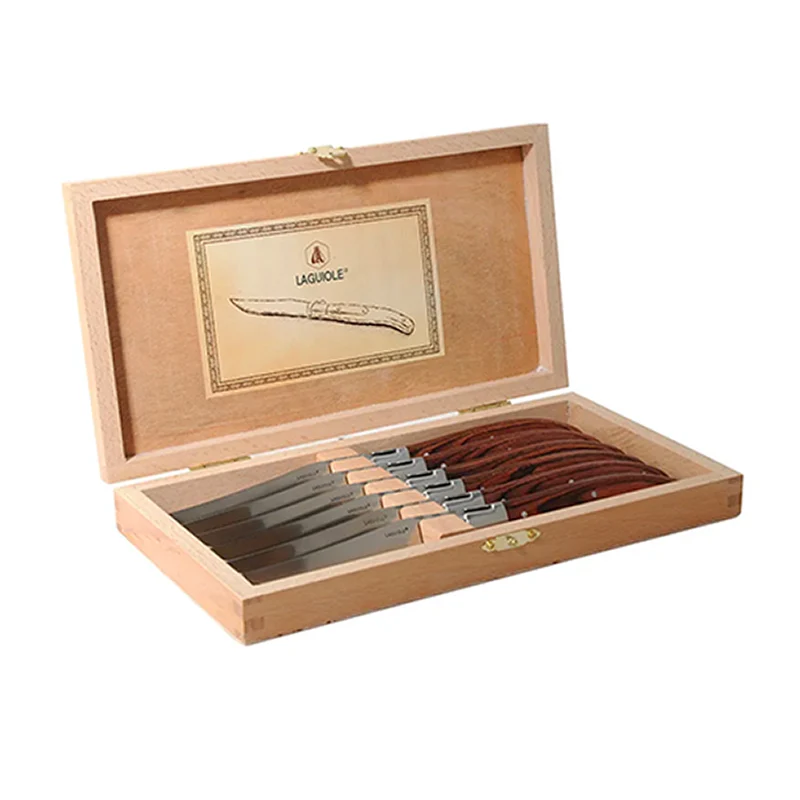 Coltello Bistecca In Acciaio Inox Pakkawood - Set 6 Pz