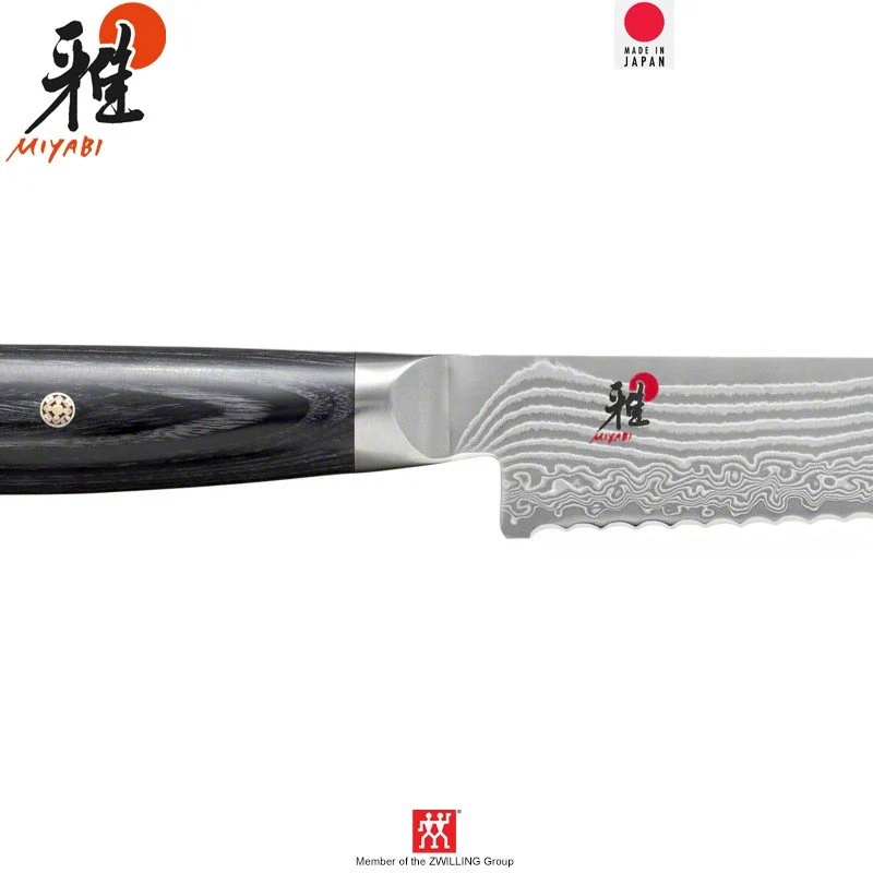 24 cm - Miyabi 5000FCD Coltello Pane In Acciaio Inox - Plastica