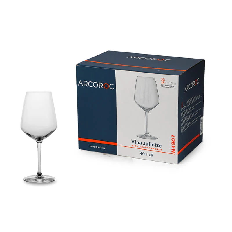 40 cl - Juliette Calice Vino Multiuso in Vetro - Set 6 Pezzi