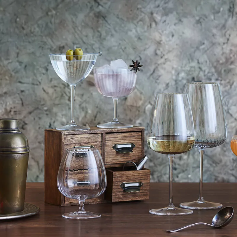 22 cl - Speakeasies Bicchiere Martini in Vetro - Set 6 Pezzi