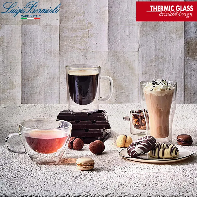 34 cl - Thermic Glass Duos Bicchiere Cappuccino in Vetro Borosilicato - Set 2 Pezzi