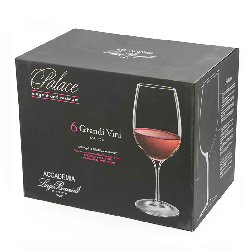 57 cl - Palace Calice Vino Rosso in Vetro - Set 6 Pezzi