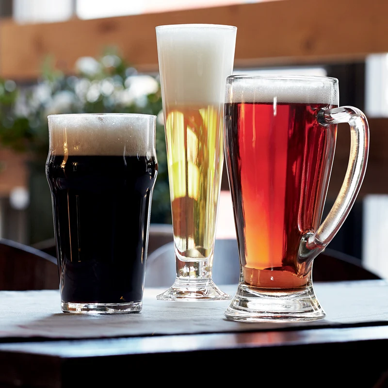 58.5 cl - Nonix Bicchiere Birra in Vetro Temperato - Set 12 Pezzi