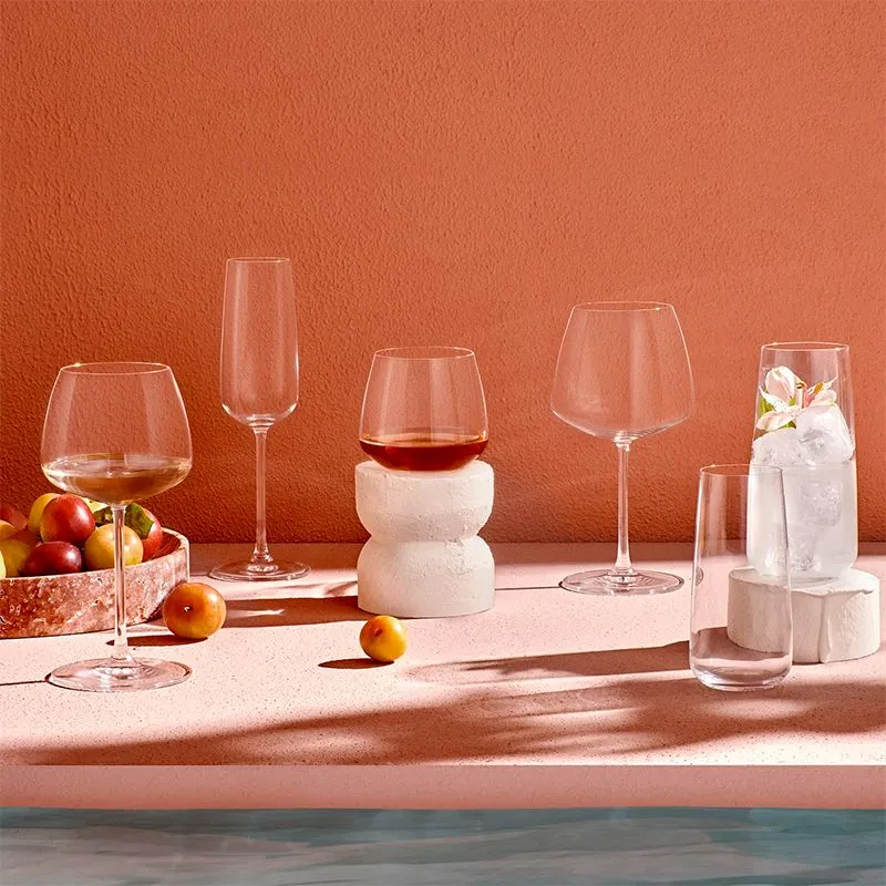 42.5 cl - Mirage Calice Vino Bianco in Vetro - Set 6 Pezzi