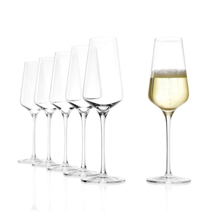 29 cl - Starlight Calice Flute in Vetro - Set 6 Pezzi
