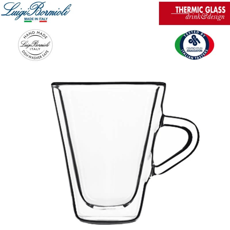 10.5 cl - Thermic Glass Tazzina Caffé in Vetro Borosilicato - Set 2 Pezzi