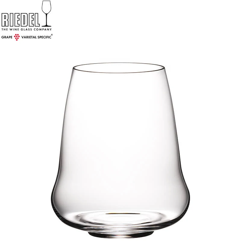 42 cl - Steamless Wings Calice Vino Bianco Riesling in Vetro - Set 2 Pezzi
