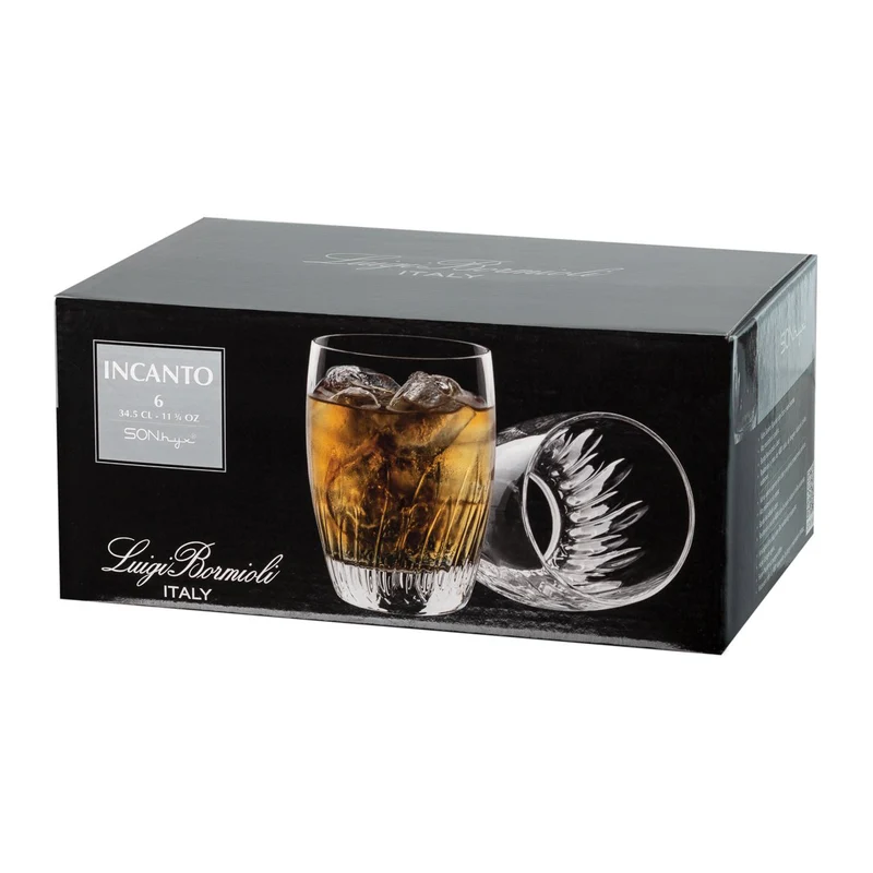 34.5 cl - Mixology Bicchiere Whisky in Vetro - Set 6 Pezzi