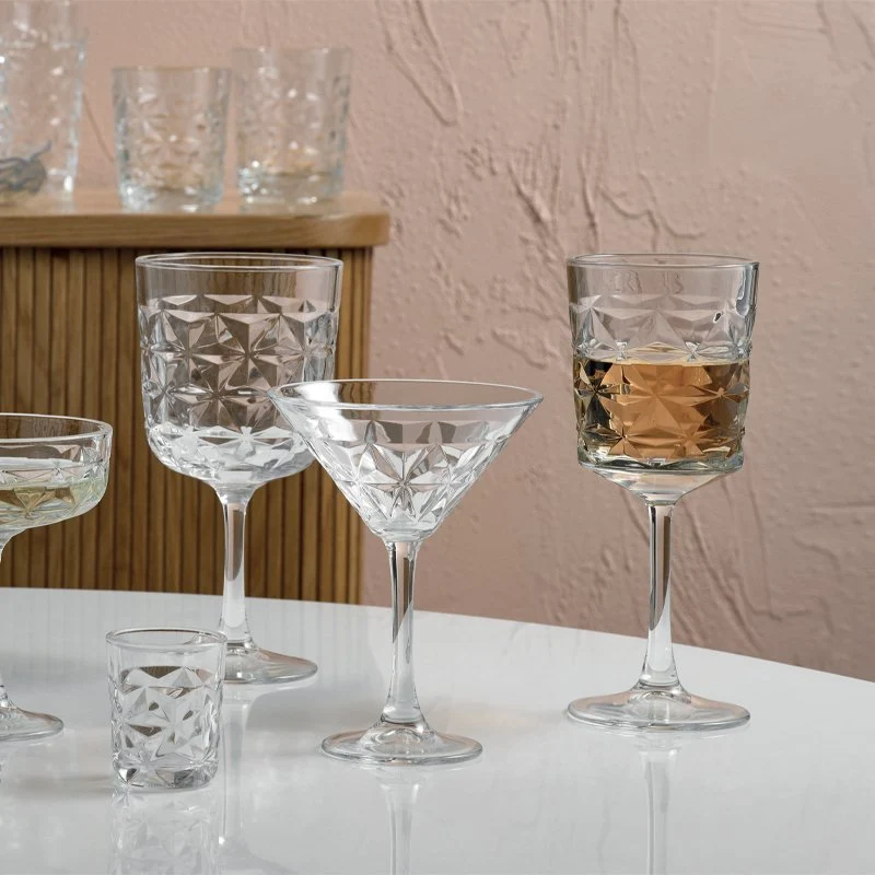 22 cl - Estrella Bicchiere Martini in Vetro - Set 4 Pezzi