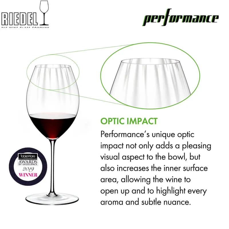 63.1 cl - Performance Calice Vino Rosso in Vetro - Set 2 Pezzi