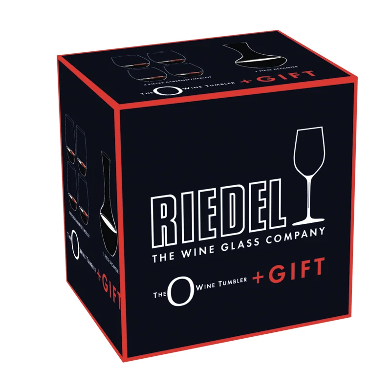 O Gift Set Bicchieri Vino e Decanter Cabernet Merlot in Vetro - Set 5 Pezzi