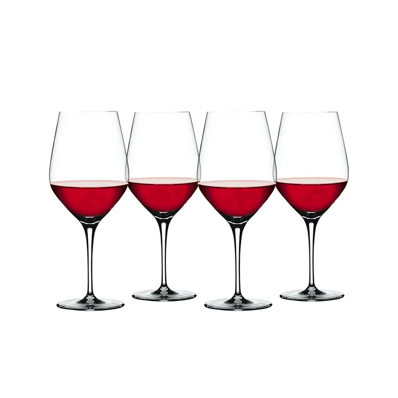 65 cl - Authentis Calice Vino Rosso Bordeaux in Vetro - Set 4 Pezzi