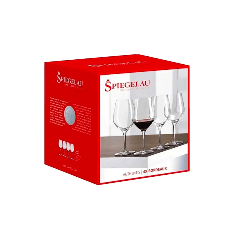65 cl - Authentis Calice Vino Rosso Bordeaux in Vetro - Set 4 Pezzi