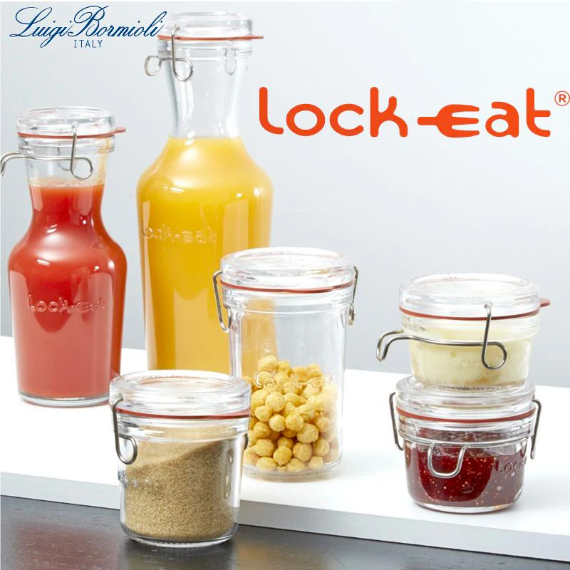 Lock-Eat Set Vasetti Ermetici in Vetro - Set 3 Pezzi