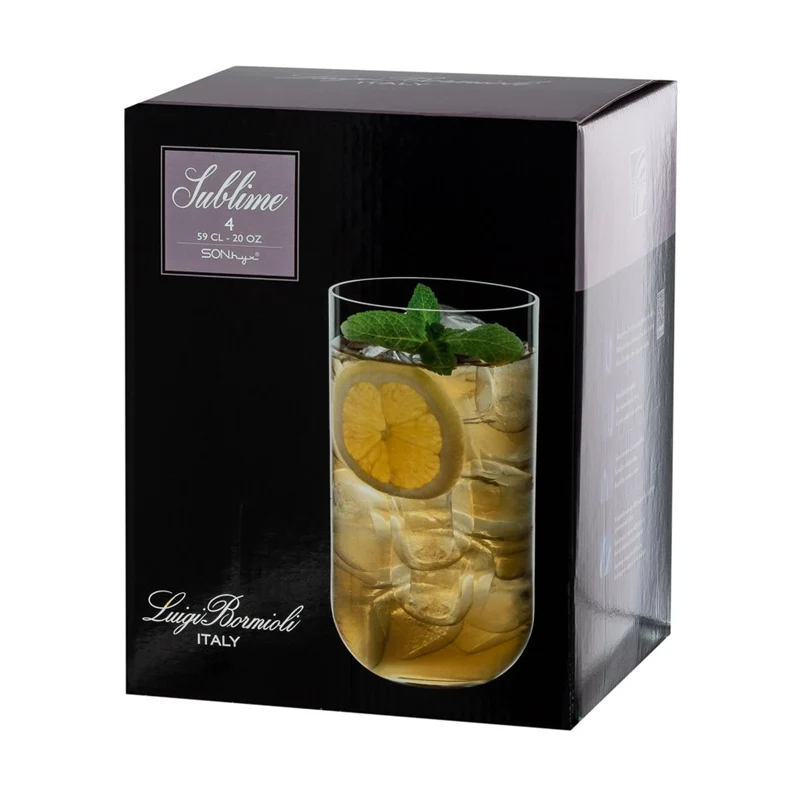 59 cl - Sublime Bicchiere Bibita in Vetro - Set 4 Pezzi