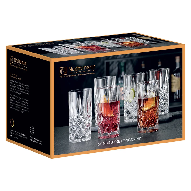 37.5 cl - Noblesse Bicchiere Cocktail in Vetro - Set 4 Pezzi