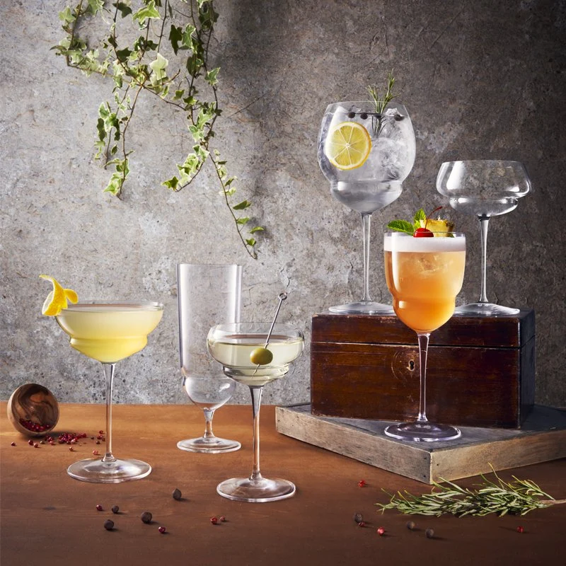 30 cl - Backdoor 20s Calice Cocktail in Vetro - Set 6 Pezzi
