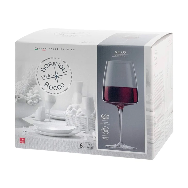 47.8 cl - Nexo Calice Vino Rosso in Vetro - Set 6 Pezzi