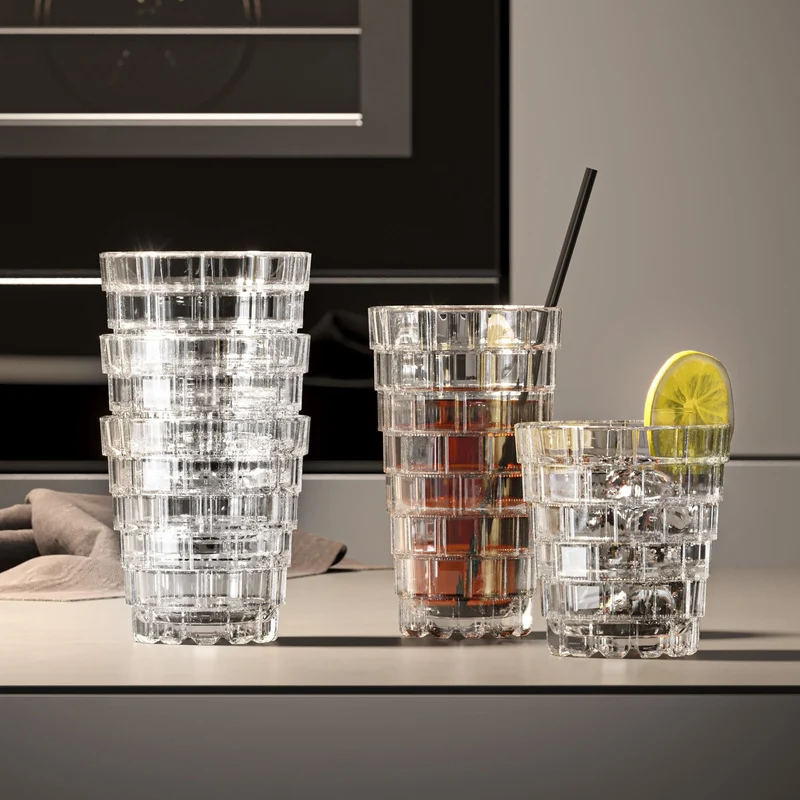 32 cl - Stack Bicchiere Acqua in Vetro - Set 6 Pezzi