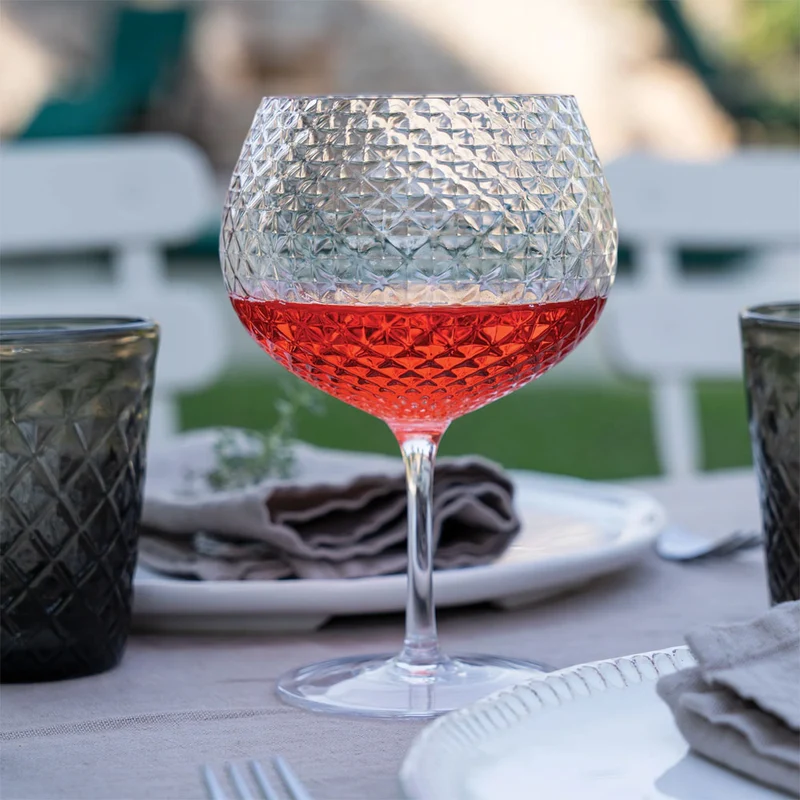 52 cl - Veneziano Mixology Calice Gin Tonic in Vetro - Set 4 Pezzi