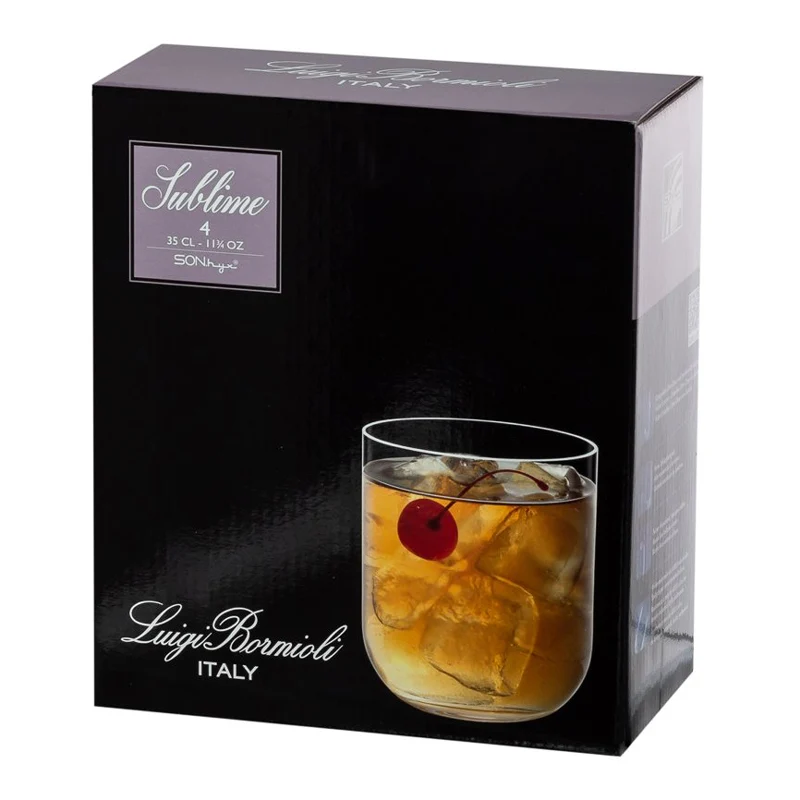 35 cl - Sublime Bicchiere Whisky in Vetro - Set 4 Pezzi