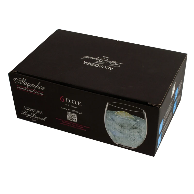 52 cl - Magnifico Bicchiere Acqua in Vetro - Set 6 Pezzi
