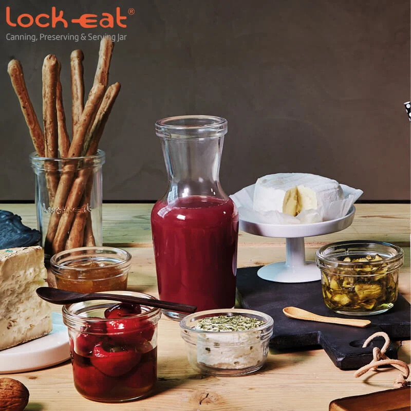 12.5 cl - Lock Eat Vasetto Ermetico in Vetro - Set 24 Pezzi