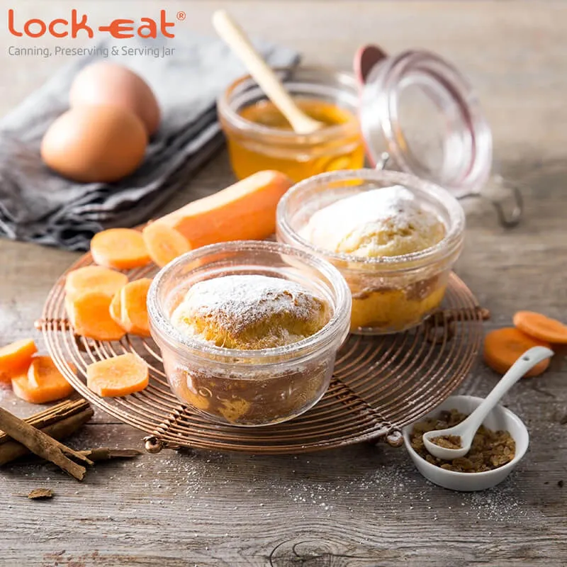 12.5 cl - Lock Eat Vasetto Ermetico in Vetro - Set 24 Pezzi