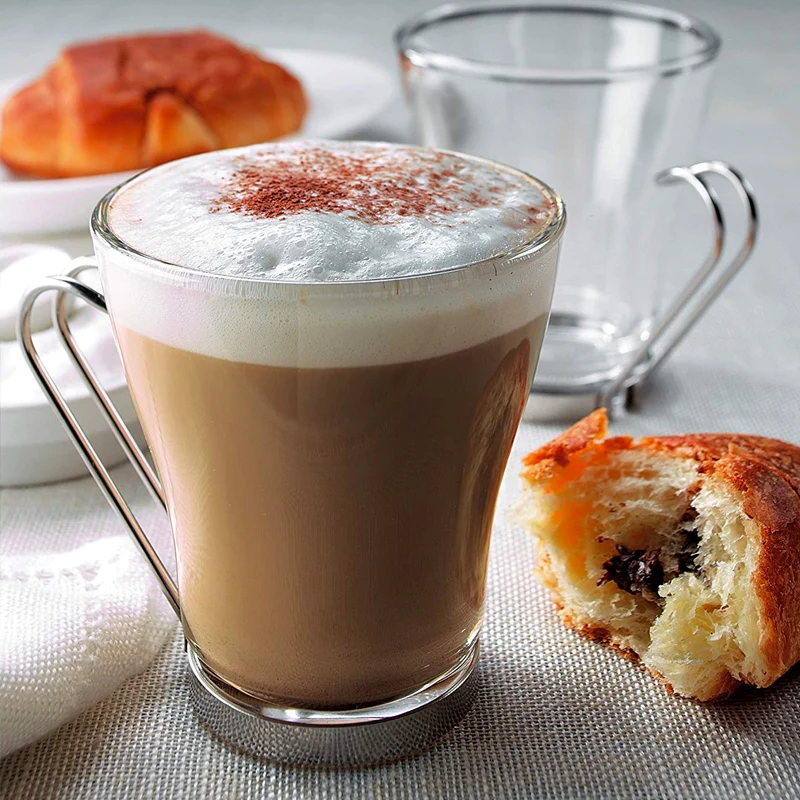 23.5 cl - Oslo Tazza Cappuccino in Vetro Temperato - Set 6 Pezzi