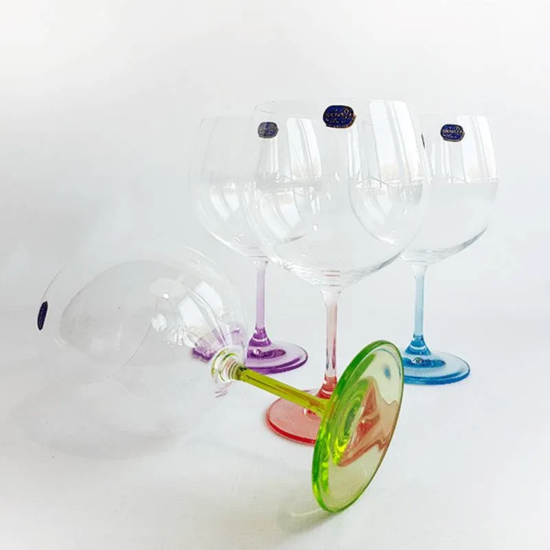 82 cl - Rainbow Calice Gin Tonic in Vetro - Set 4 Pezzi