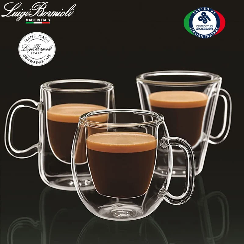 8.5 cl - Thermic Glass Tazzina Caffé Etiopia in Vetro Borosilicato - Set 2 Pezzi