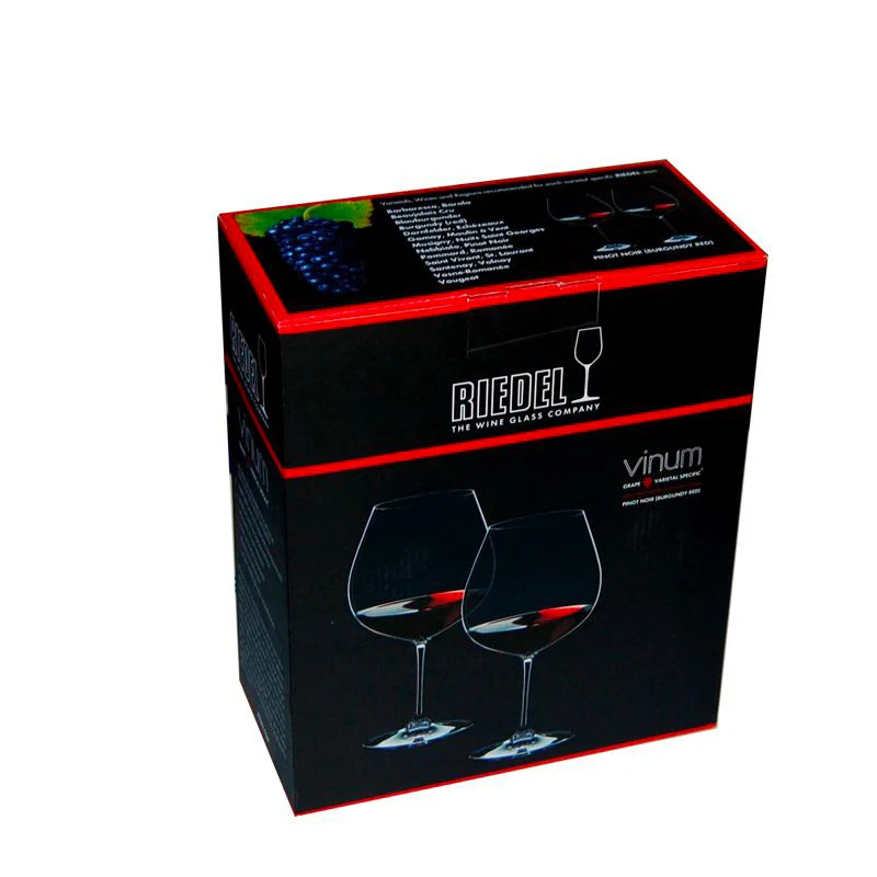70 cl - Vinum Calice Vino Rosso Pinot Nero-Burgundy in Vetro - Set 2 Pezzi