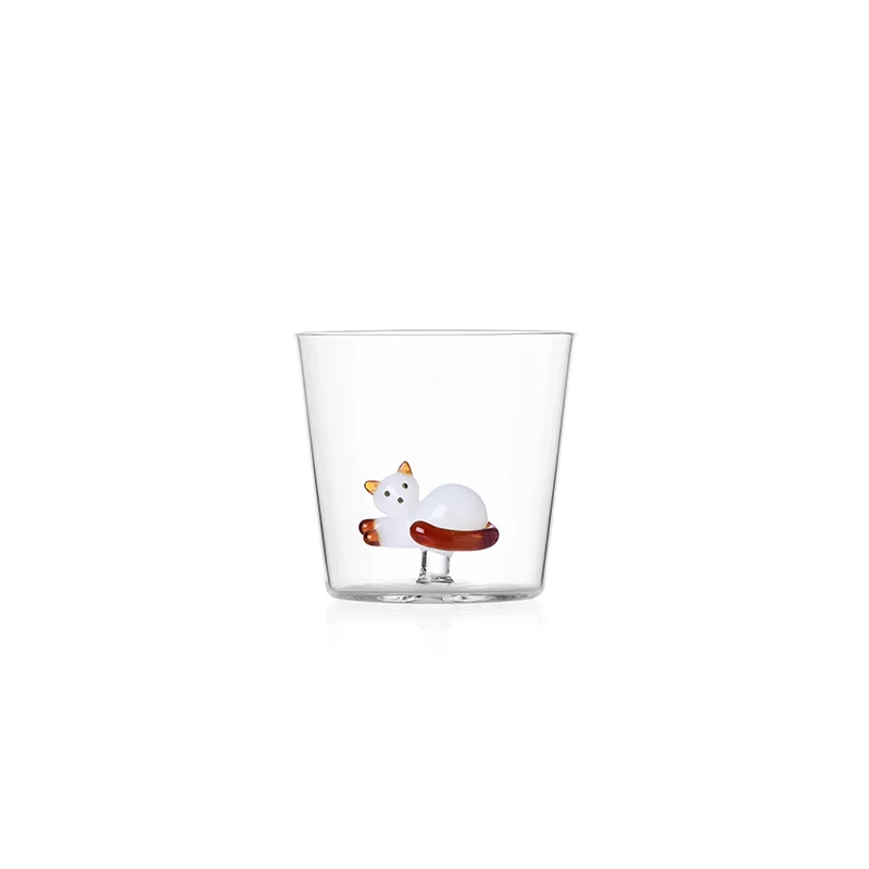 30 cl - Tabby Cat Bicchiere Acqua Gatti in Vetro Borosilicato - Set 6 Pezzi