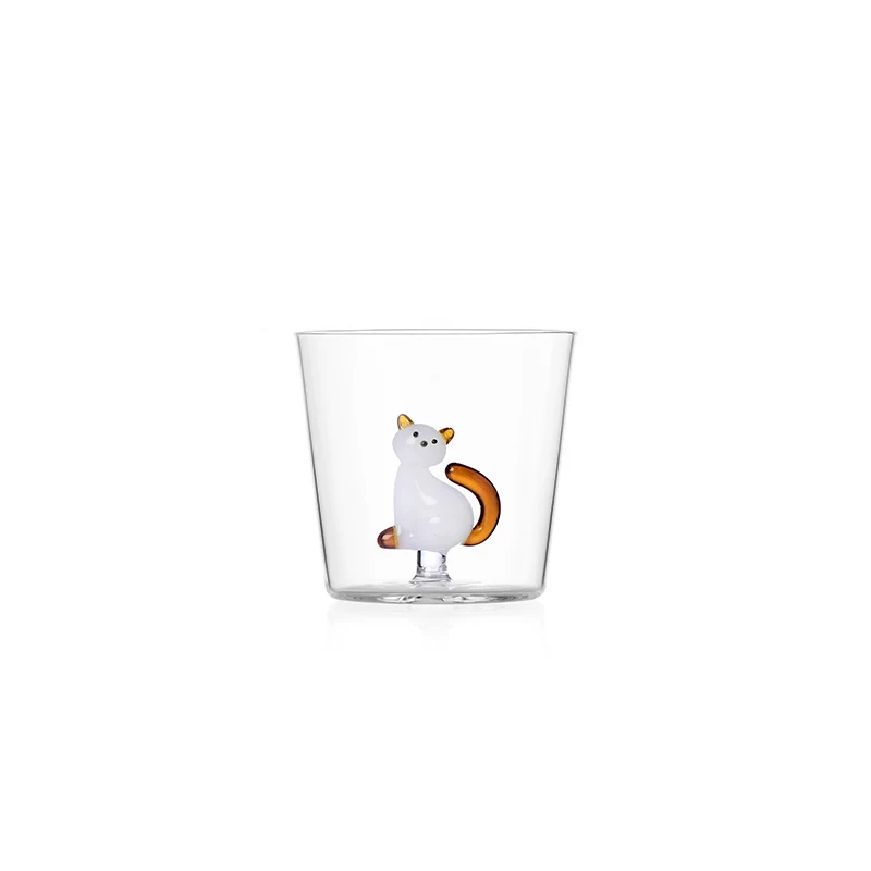 30 cl - Tabby Cat Bicchiere Acqua Gatti in Vetro Borosilicato - Set 6 Pezzi