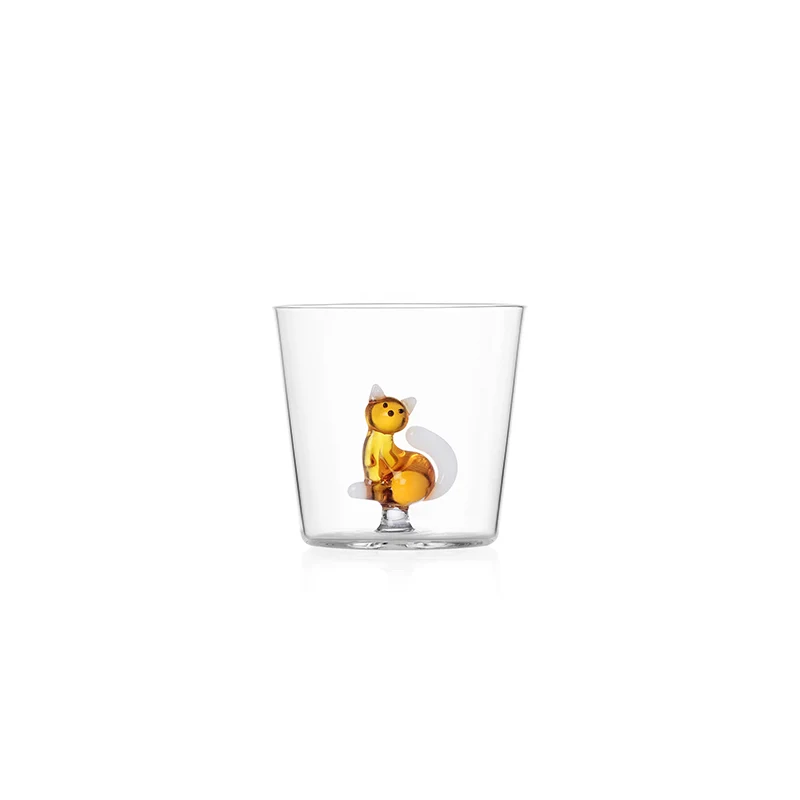 30 cl - Tabby Cat Bicchiere Acqua Gatti in Vetro Borosilicato - Set 6 Pezzi