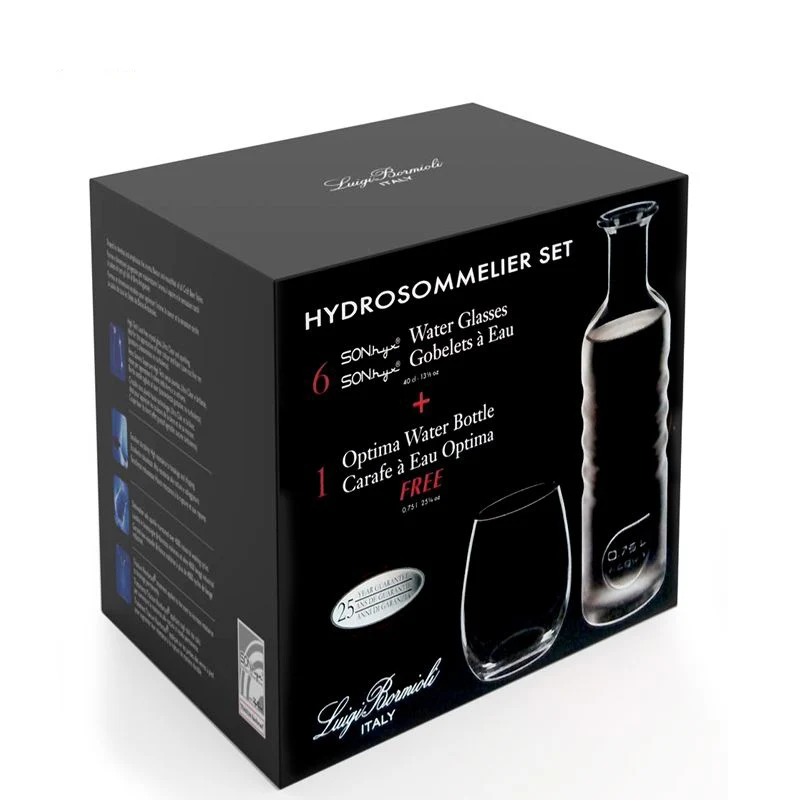 Hydrosommelier Set Bicchieri Acqua in Vetro - Set 7 Pezzi