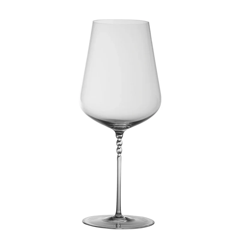 102 cl - Jcl Calice Vino Rosso Gambo a Spirale in Vetro - Set 2 Pezzi