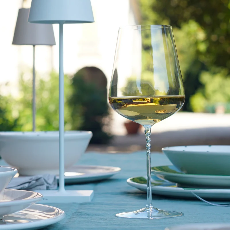 102 cl - Jcl Calice Vino Rosso Gambo a Spirale in Vetro - Set 2 Pezzi