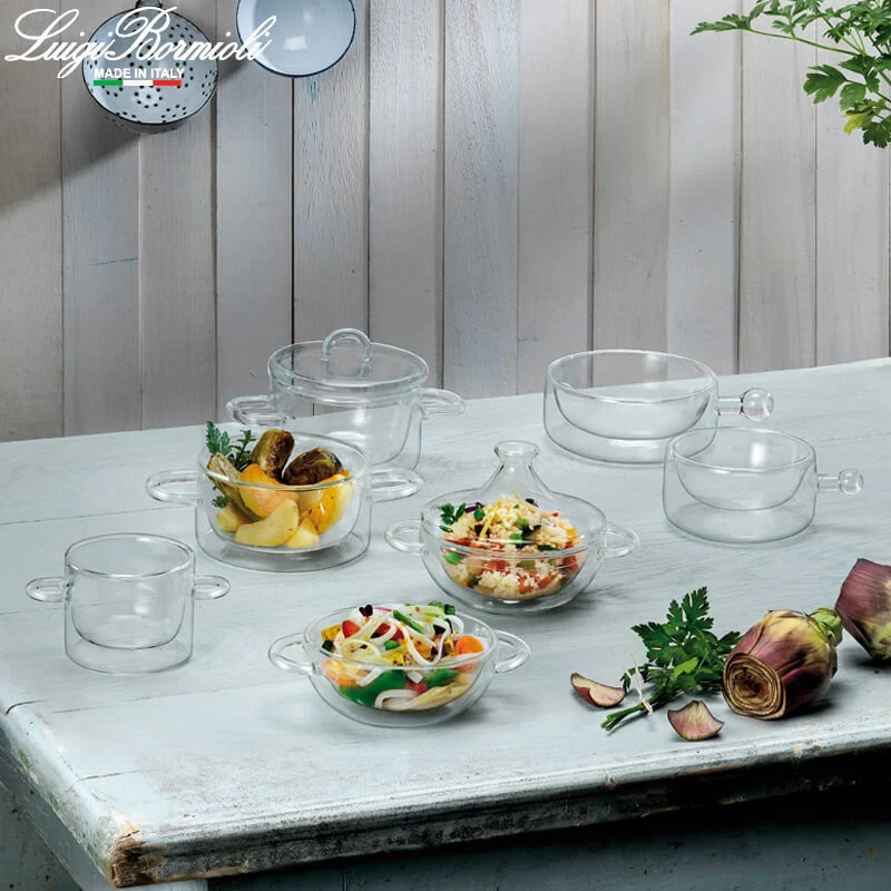 25 cl - Thermic Glass Tegamino in Vetro Borosilicato - Set 2 Pezzi