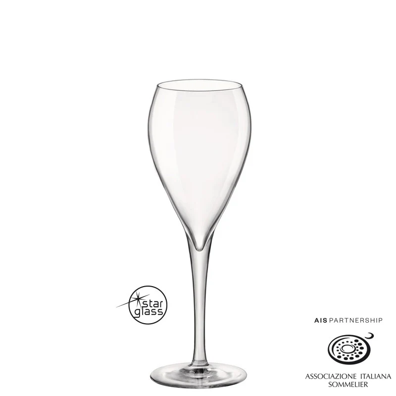 21.5 cl - InAlto Tre Sensi Calice Flute in Vetro - Set 6 Pezzi