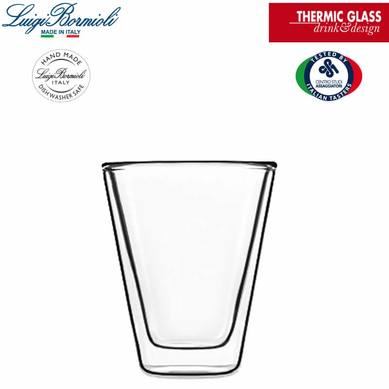 8.5 cl - Thermic Glass Tazzina Caffé Caffeino in Vetro Borosilicato - Set 2 Pezzi