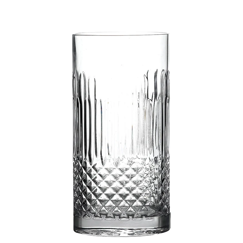 48 cl - Diamante Bicchiere Bibita in Vetro - Set 4 Pezzi