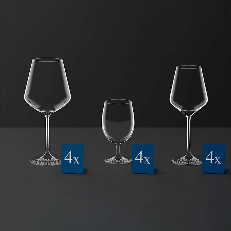 La Divina Set Calici in Vetro - Set 12 Pezzi